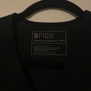 Figs XXS Scrub top black Catarina